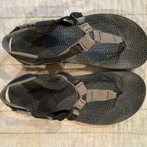 Black and Tan Sandals